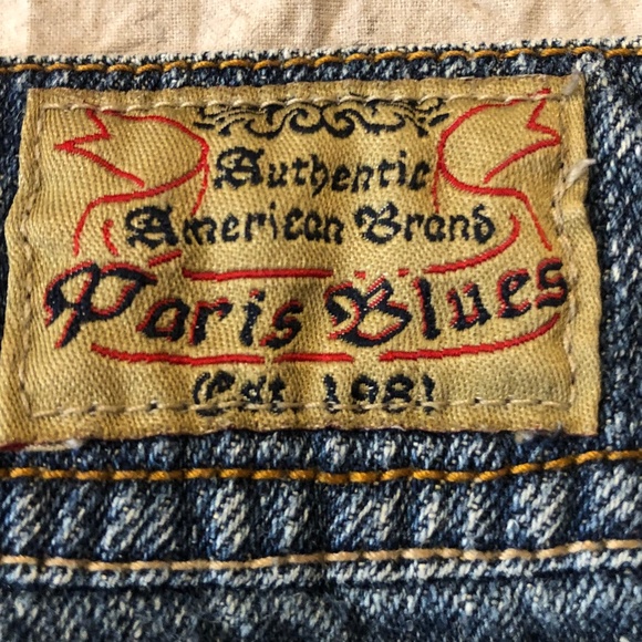 Paris Blues Jean Micro Mini Skirt size 9 Y2K Distressed Vintage micro mini skirt - Picture 6 of 11